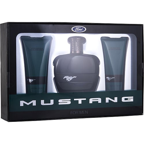 Estee Lauder Ford Mustang Green Edt Spray 3.4 Oz & Aftershave Balm 3.4 Oz & Hair And Body Wash 3.4 Oz