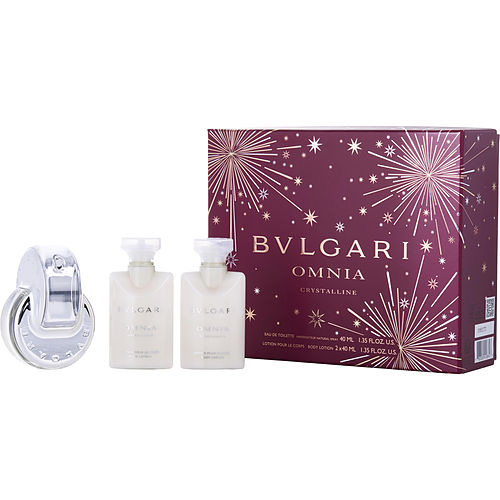 Bvlgaribvlgari Omnia Crystallineedt Spray 1.3 Oz & Body Lotion 1.3 Oz X 2