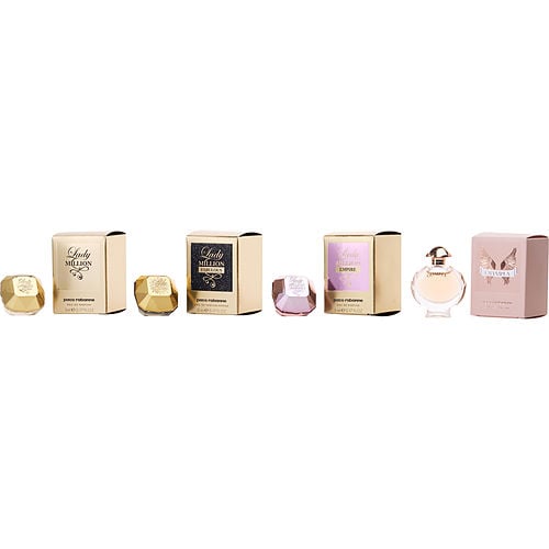 Paco Rabanne Paco Rabanne Variety 4 Piece Womens Mini Variety With Lady Million & Lady Million Empire & Lady Million Fabulous & Olympea And All Are Eau De Parfum Mini