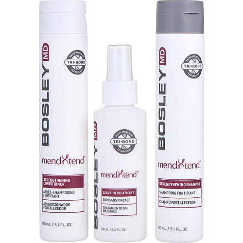 Bosley Bosley Mendxtend Strengthening System (Strengthening Shampoo, Strengthening Conditioner, Leave-In Treatment)