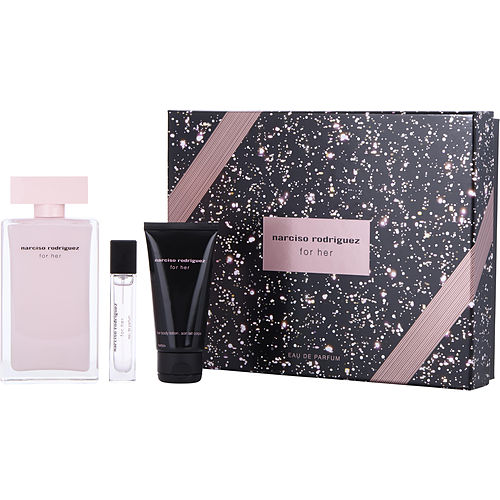 Narciso Rodrigueznarciso Rodriguezeau De Parfum Spray 3.3 Oz & Body Lotion 1.6 Oz & Eau De Parfum Spray 0.33 Oz Mini