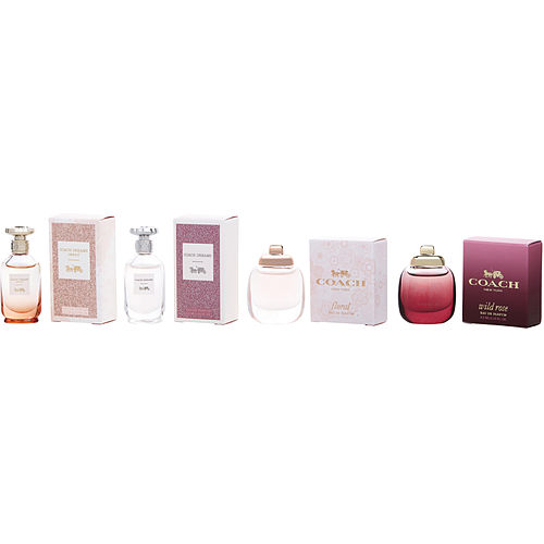 Coach Coach Variety 4 Piece Mini Variety With Dreams & Dreams Sunset & Floral & Wild Rose And All Are 0.15 Oz Mini For Women