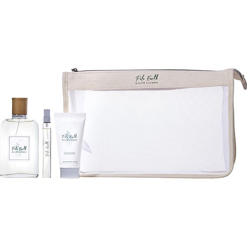 Ralph Lauren Polo Earth Edt Spray 3.4 Oz & Body Lotion 1.7 Oz & Edt Spray 0.33 Oz Mini & Bag For Unisex