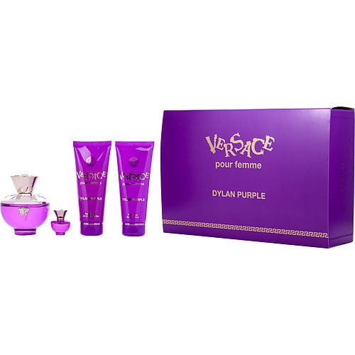 Gianni Versaceversace Dylan Purpleeau De Parfum Spray 3.4 Oz & Body Lotion 3.4 Oz & Shower Gel 3.4 Oz & Eau De Parfum 0.17 Oz Mini