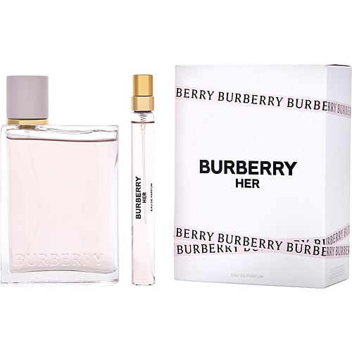 Burberry Burberry Her Eau De Parfum Spray 3.3 Oz & Eau De Parfum Spray 0.33 Oz Mini