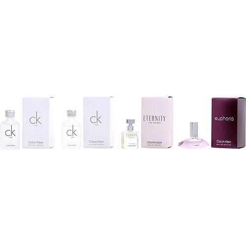 Calvin Kleincalvin Klein Variety4 Piece Womens Mini Variety With Ck One Edt 0.33 Oz X 2 & Eternity Edp 0.17 Oz & Euphoria Edp 0.17 Oz And All Are Minis