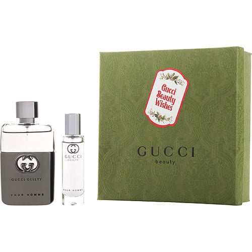 Guccigucci Guilty Pour Hommeedt Spray 1.6 Oz & Travel Spray 0.5 Oz