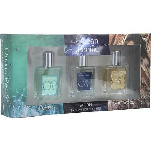 Ocean Pacific Ocean Pacific Variety 3 Piece Variety Set Includes Stoked & Driftwood & Storm And All Are Eau De Parfum Spray 1 Oz