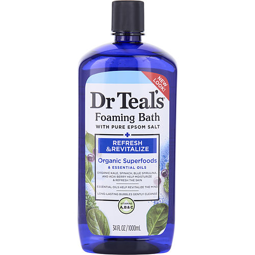 Dr. Teal'Sdr. Teal'Sfoaming Bath With Pure Epsom Salt Refresh & Revitalize With Organic Superfoods & Essential Oils --1000Ml/34Oz