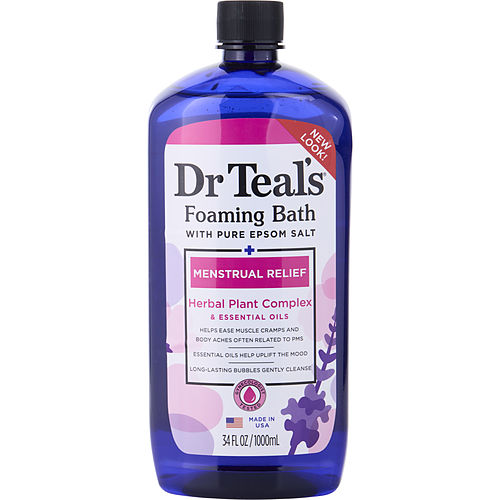 Dr. Teal'Sdr. Teal'Sfoaming Bath With Pure Epsom Salt Menstrual Relief With Herbal Plant Complex & Essential Oils --1000Ml/34Oz