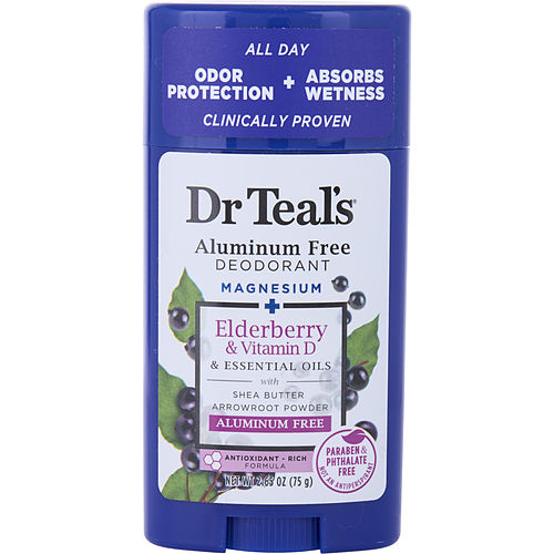 Dr. Teal'Sdr. Teal'Saluminum Free Deodorant - Magnesium+ Elderberry & Vitamin D & Essential Oils --75G/2.65Oz