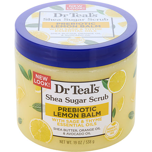 Dr. Teal'S Dr. Teal'S Shea Sugar Scrub - Prebiotic Lemon Balm With Sage & Thyme Essential Oils --538G/19Oz For Unisex