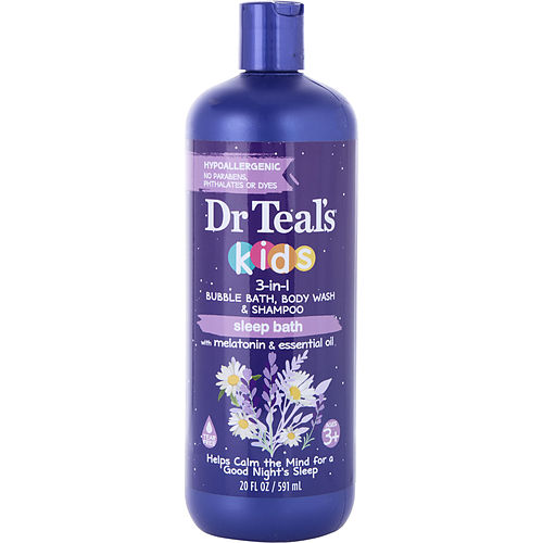 Dr. Teal'Sdr. Teal'Skids 3-In-1 Bubble Bath, Body Wash & Shampoo Sleep Bath With Melatonin & Essential Oils --591Ml/20Oz