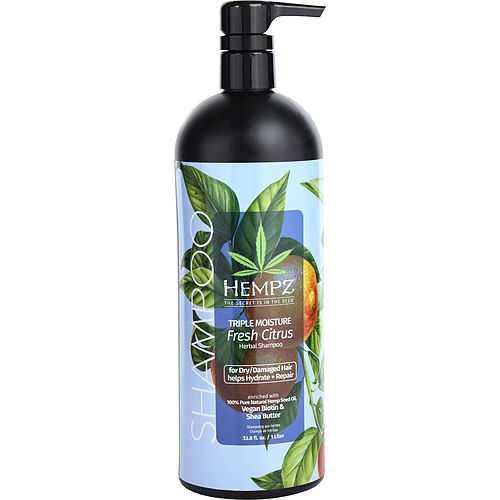 Hempz Hempz Triple Moisture Fresh Citrus Herbal Shampoo For Dry/Damaged Hair 33.8 Oz