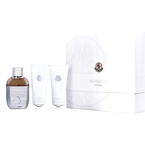 Moncler Moncler Pour Femme Eau De Parfum Spray 3.4 Oz & Body Cream 3.4 Oz & Shower Gel 3.4 Oz