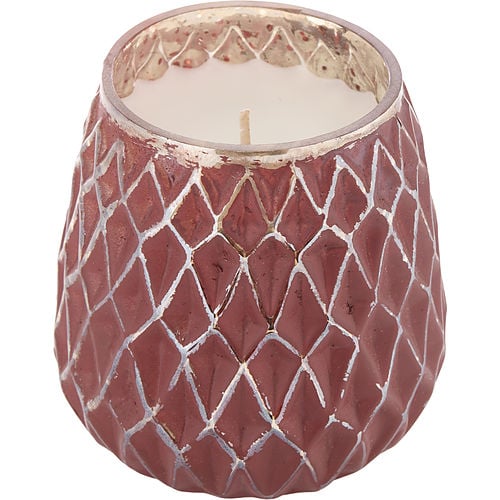 Northern Lights Frosted Cranberry Mercury Teardrop Candle 11 Oz