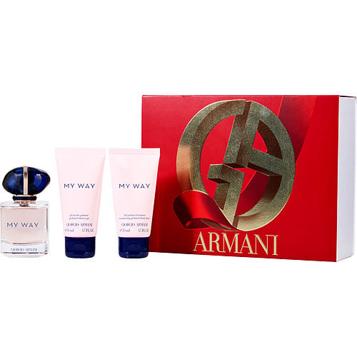 Giorgio Armaniarmani My Wayeau De Parfum Spray 1.7 Oz & Body Lotion 1.7 Oz & Shower Gel 1.7 Oz
