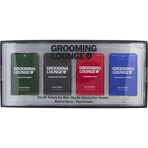 Grooming Lounge Grooming Lounge Variety 4 Piece Pocket Spray Set With You'Re So Money & Magnificent Bastard & Handsome Devil & One Cool Customer And All Are Edt Spray 0.6 Oz