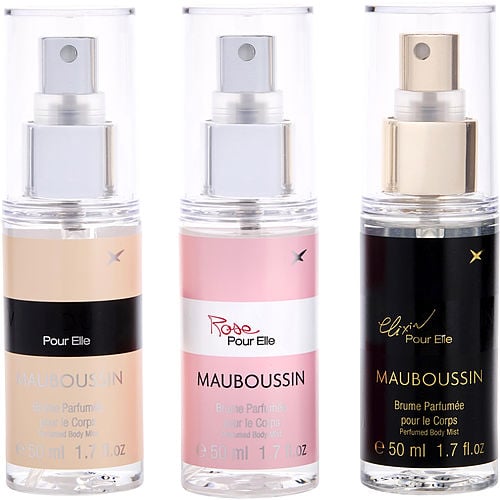 Mauboussinmauboussin Varietypour Elle & Elixir Pour Elle & Rose Pour Elle And All Are Perfumed Body Mist 1.7 Oz