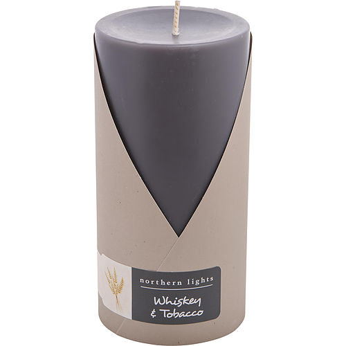 Northern Lightswhiskey & Tobaccoone 3X6 Inch Pillar Candle.  Burns Approx. 100 Hrs.