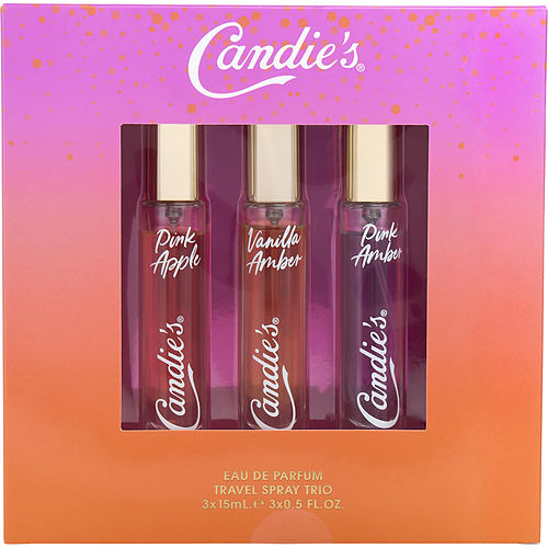 Candies Candies Variety Travel Spray Trio With Pink Amber & Pink Apple & Vanilla Amber And All Are Eau De Parfum Spray 0.5 Oz