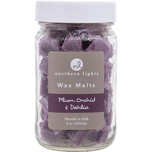 Northern Lights Plum Orchid & Dahlia Scented Simmering Fragrance Chips - 8 Oz Jar Containing 100 Melts