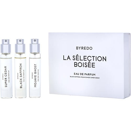 Byredo Byredo Variety 3 Piece Set With Black Saffron & Mojave Ghost & Super Cedar And All Are Eau De Parfum Spray 0.41 Oz Mini For Unisex