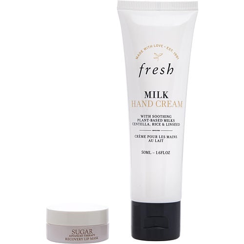 Fresh Fresh Hand And Lip Love Set: Milk Hand Cream 50Ml + Sugar Lip Mask 2G --2Pcs