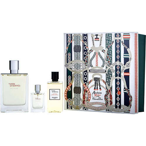 Hermesterre D'Hermes Eau Givreeeau De Parfum Refillable Spray 3.4 Oz & Shower Gel 2.7 Oz & Eau De Parfum 0.42 Oz Mini