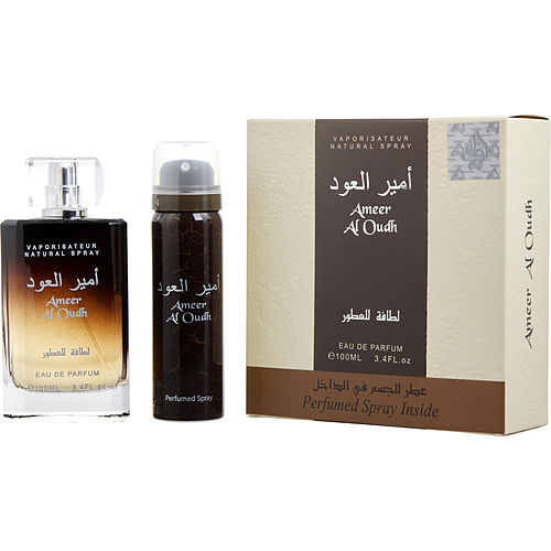 Lattafalattafa Ameer Al Oudheau De Parfum Spray 3.4 Oz & Deodorant 1.6 Oz