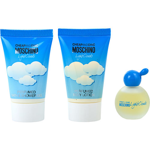 Moschino Cheap & Chic Light Clouds Edt Mini 0.16 Oz & Body Lotion 0.8 Oz & Bath And Shower Gel 0.8 Oz