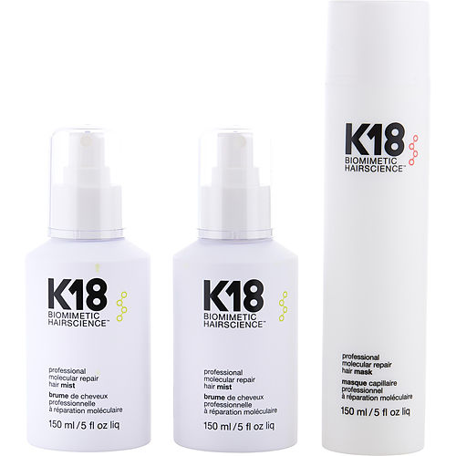 K18 K18 Pro Peptide Starter Kit (Includes (2) 5Oz Molecular Repair Hair Mist And (1) 5Oz Molecular Repair Hair Mask)