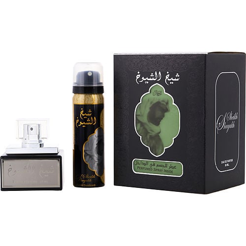 Lattafa Lattafa Sheikh Al Shuyukh Eau De Parfum Spray 1.7 Oz & Deodorant Spray 1.7 Oz (Black Edition)