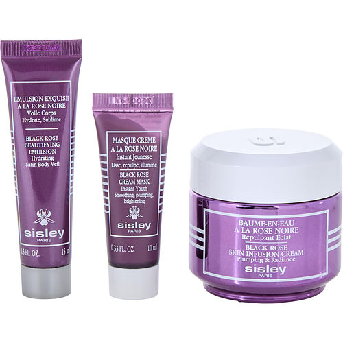 Sisleysisleyblack Rose Set: Black Rose Skin Infusion Cream 1.6Oz + Black Rose Cream Mask 0.34Oz + Black Rose Beautifying Emulsion 0.5Oz --3Pcs