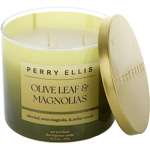 Perry Ellis Perry Ellis Olive Leaf & Magnolias Scented Candle 14.5 Oz For Unisex