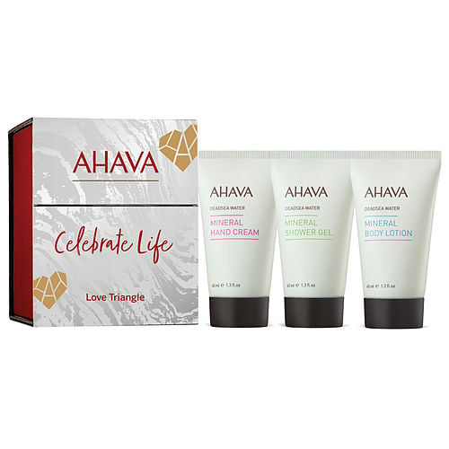 Ahavaahavacelebrate Life Love Triangle Set: Deasea Water Mineral Body Lotion + Hand Cream + Shower Gel --3X40Ml/1.3Oz