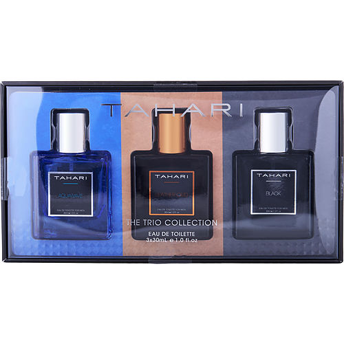 Tahari Parfumstahari Parfums Varietythe Trio Collection With Aquawave & Black & Leather Oud And All Are Edt Spray 1 Oz