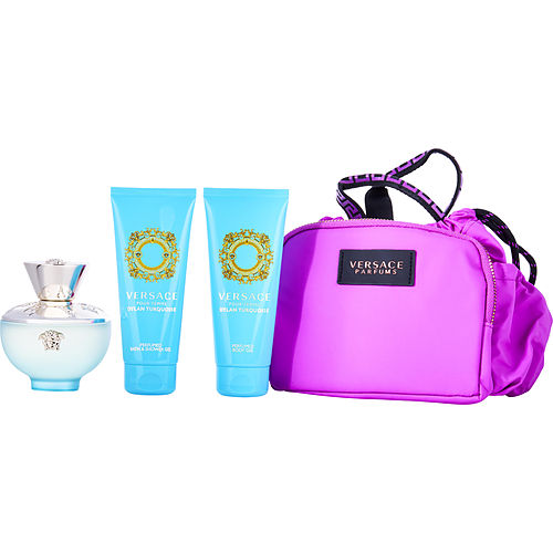 Gianni Versaceversace Dylan Turquoiseedt Spray 3.4 Oz & Bath And Shower Gel 3.4 Oz & Body Gel 3.4 Oz & Make Up Case