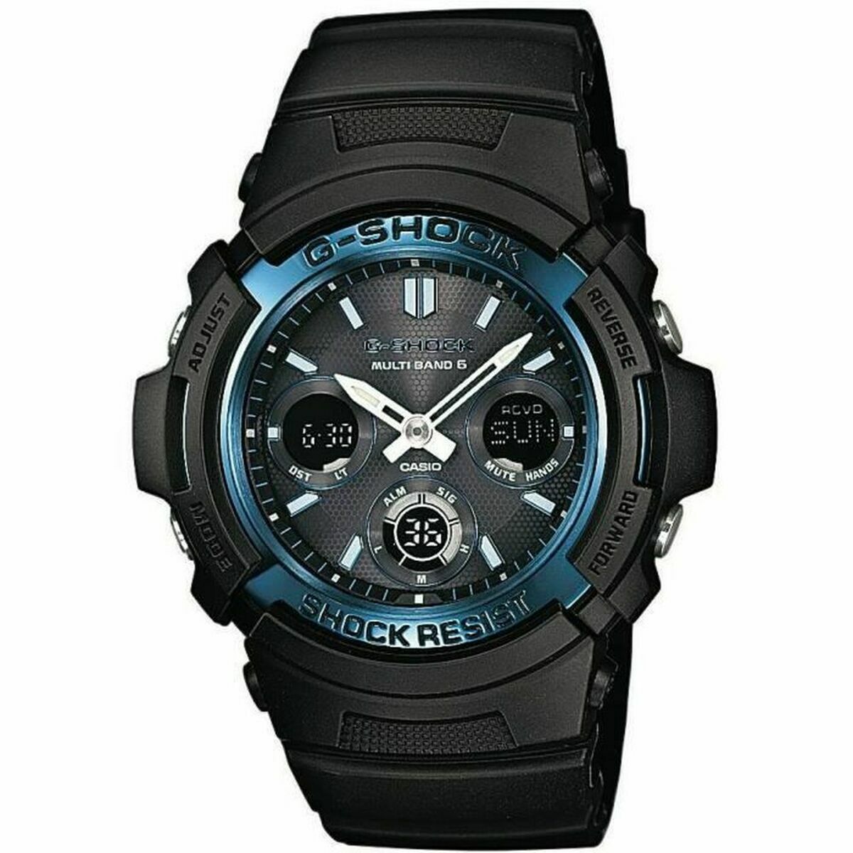 Men's Watch Casio G-Shock AWG-M100A-1A Blue Black