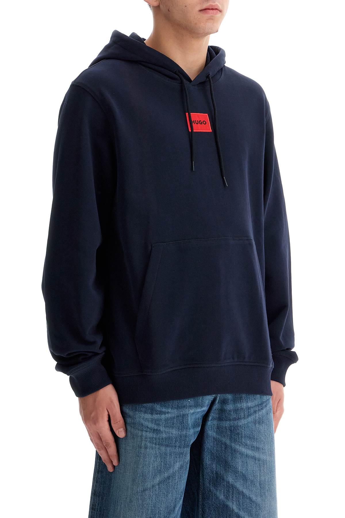 Hugo logo patch hoodie