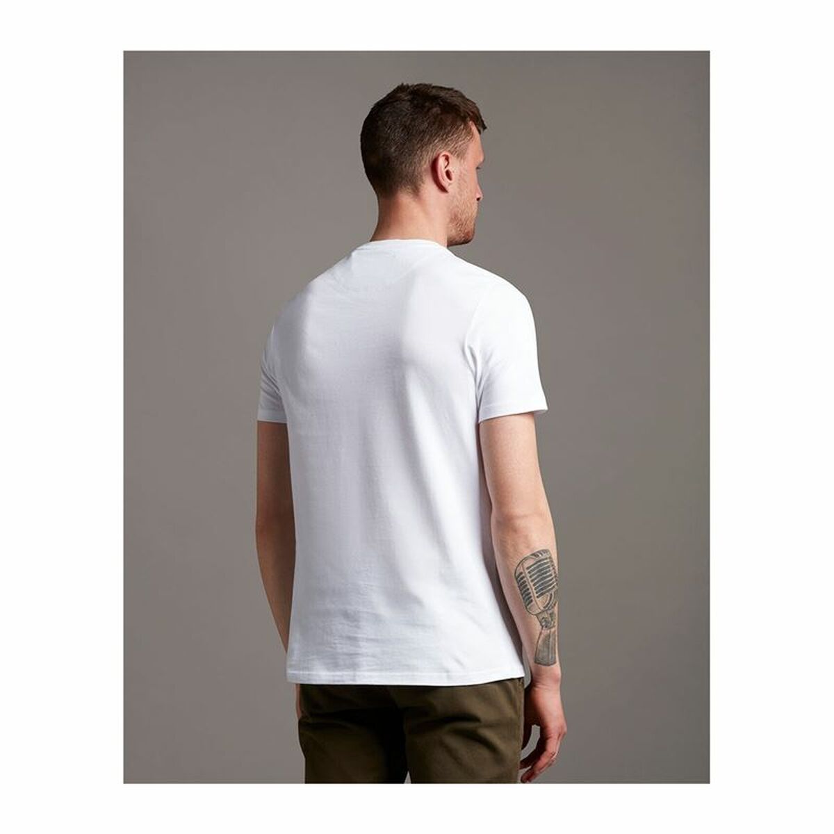 Men’s Short Sleeve T-Shirt Lyle & Scott V1-Plain White Men