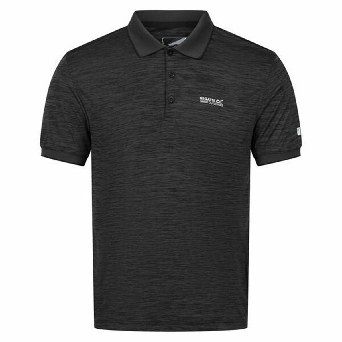Men’s Short Sleeve Polo Shirt Regatta Remex II Ash Dark grey