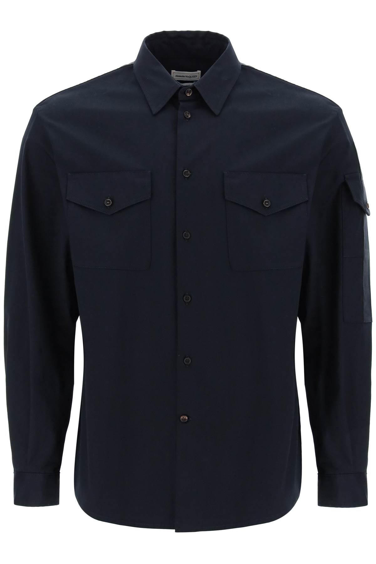 Alexander Mcqueen shirt with logo band on the sleeve