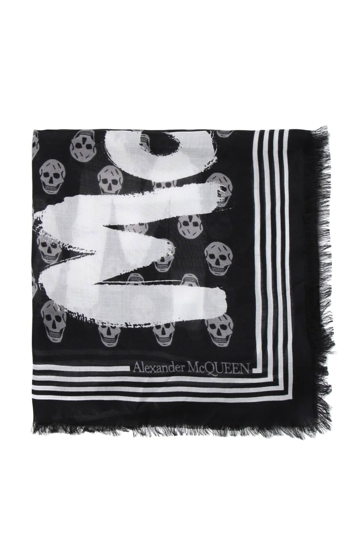 Alexander Mcqueen Alexander Mcqueen graffiti biker scarf