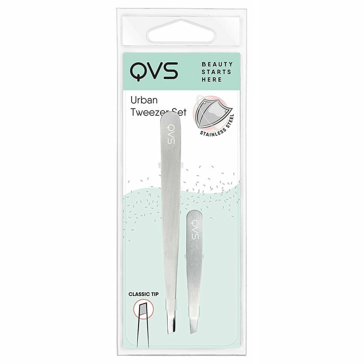 Tweezers for Plucking QVS 100670247 Silver Tweezers for Plucking Stainless steel 2 Pieces