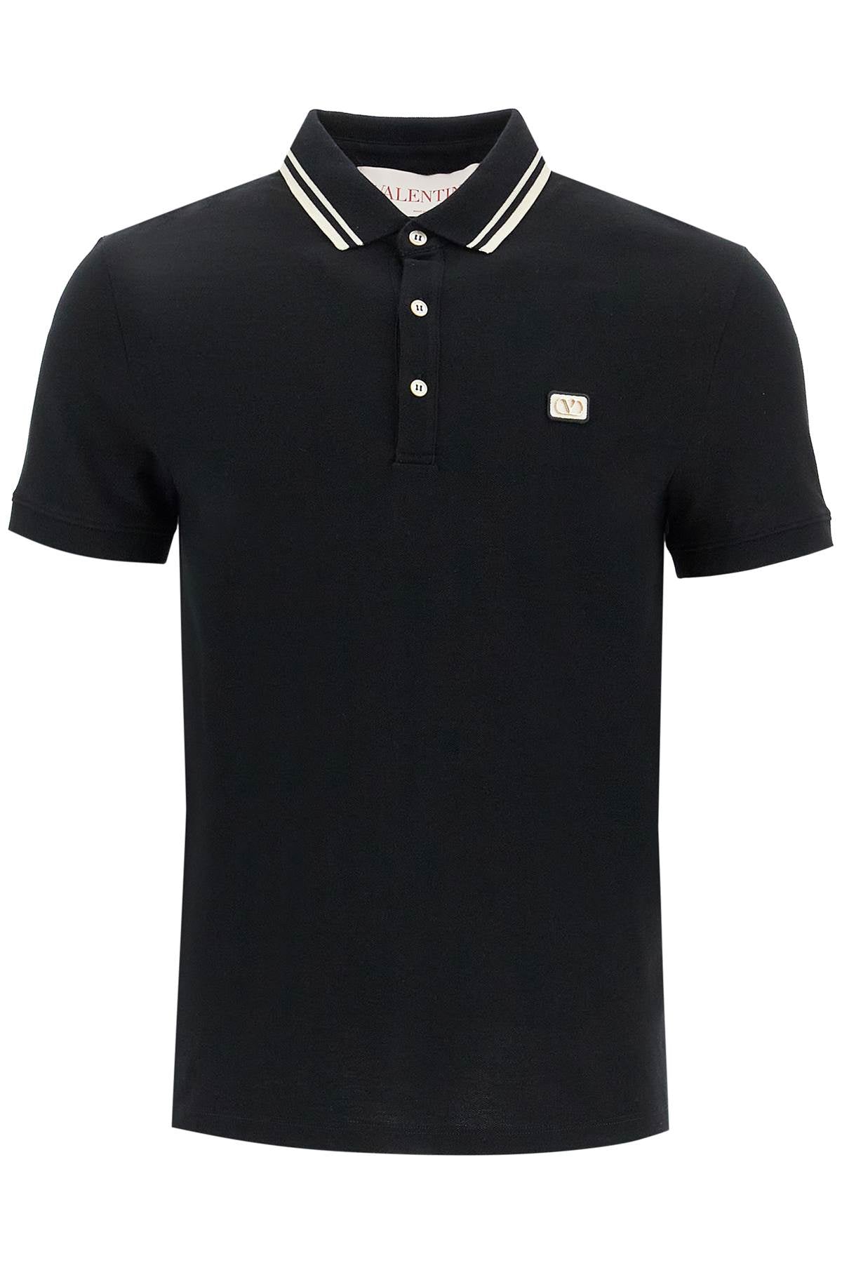 Valentino Garavani regular fit polo shirt with vlogo patch