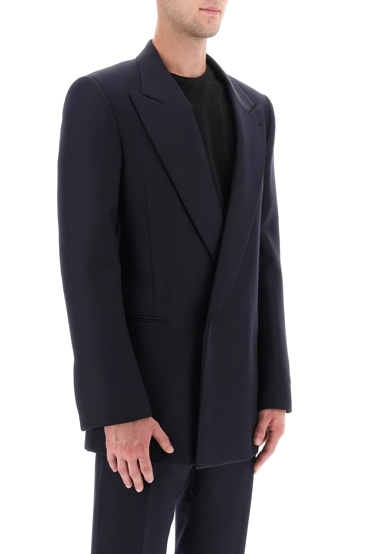 Alexander Mcqueen Alexander Mcqueen wool and mohair double-breasted blazer