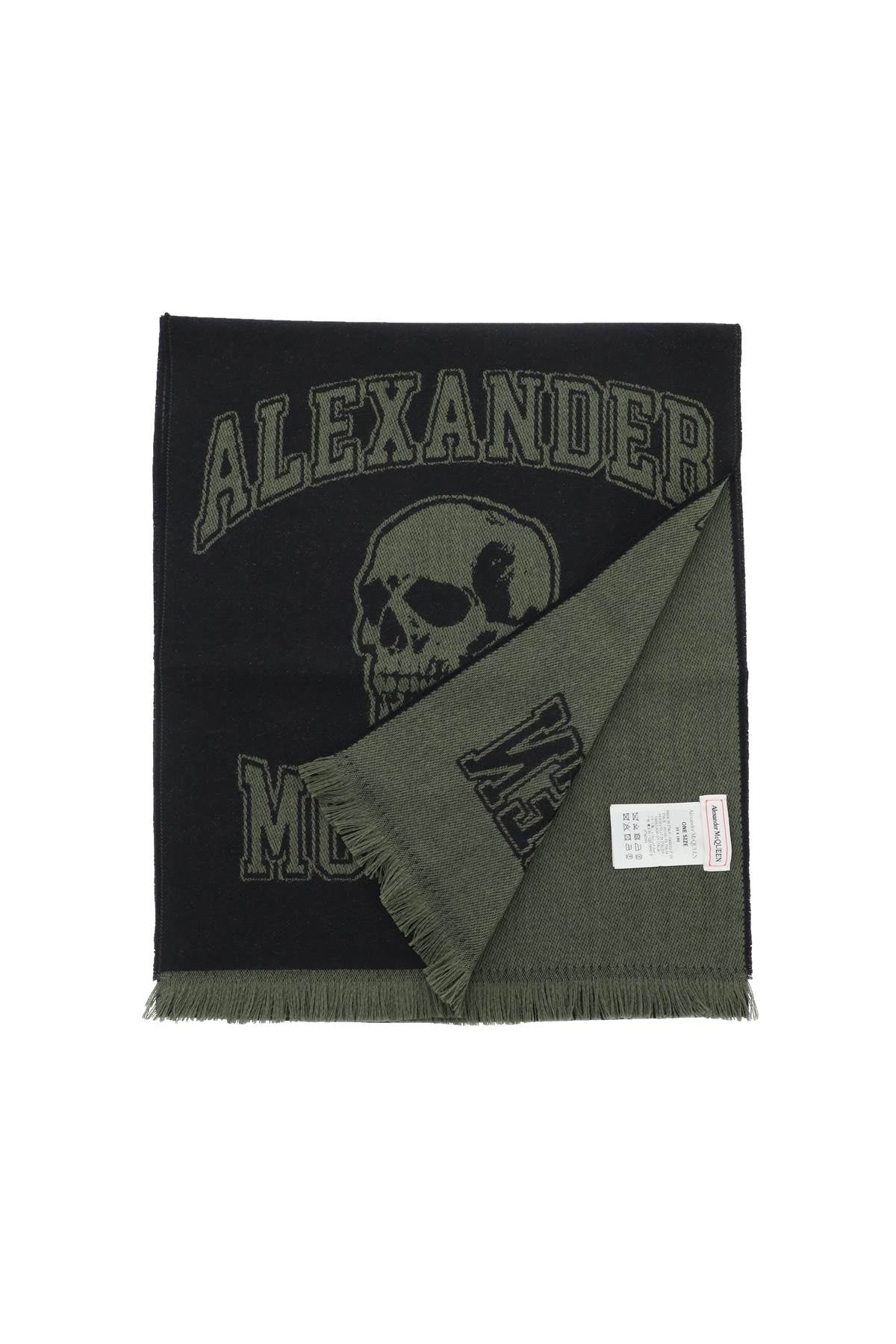 Alexander Mcqueen Alexander Mcqueen varsity logo wool scarf