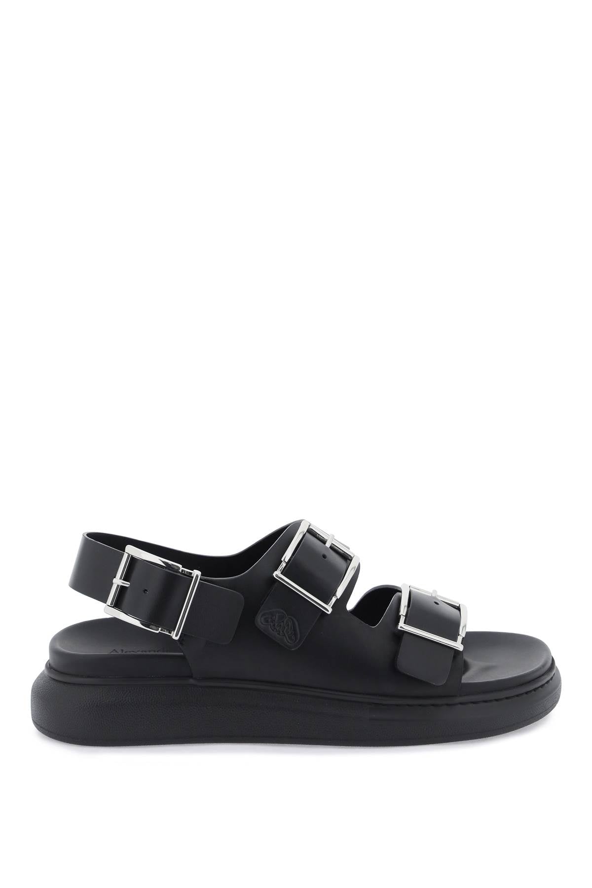 Alexander Mcqueen Alexander Mcqueen leather sandals with maxi buckles