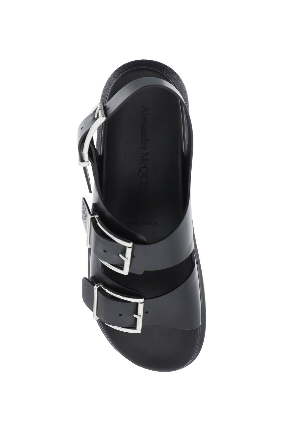 Alexander Mcqueen Alexander Mcqueen leather sandals with maxi buckles